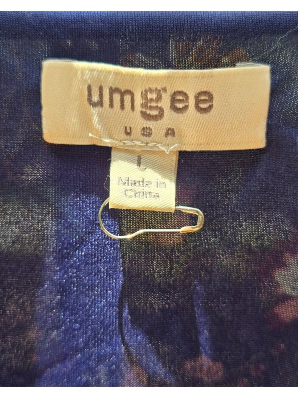 Umgee USA Fall Butterfly Floral, Swiss Dot Long Sleeve Tunic, Sz. L, NWOT - Picture 6 of 7